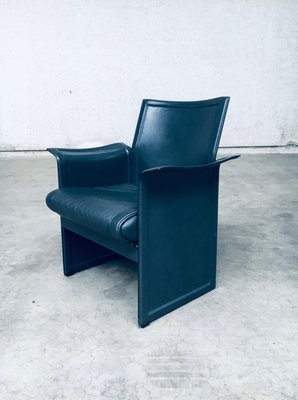 Postmodern Korium KM1 Leather Armchair by Tito Agnoli for Matteo Grassi, Italy, 1980s-RQV-2036277