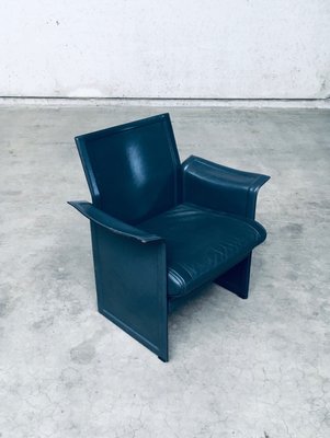 Postmodern Korium KM1 Leather Armchair by Tito Agnoli for Matteo Grassi, Italy, 1980s-RQV-2036277