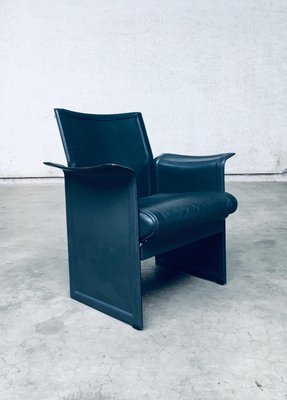 Postmodern Korium KM1 Leather Armchair by Tito Agnoli for Matteo Grassi, Italy, 1980s-RQV-2036277