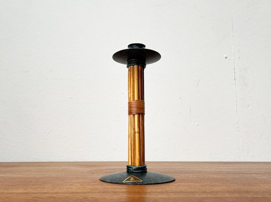 Postmodern Metal & Bamboo Candleholder from Wagner Design-UAH-1797479