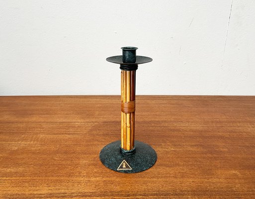 Postmodern Metal & Bamboo Candleholder from Wagner Design-UAH-1797479