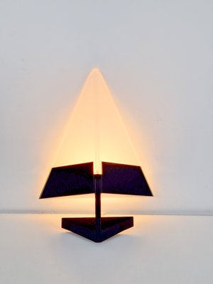 Postmodern Metal & Glass Wall Lamp, Italy, 1980s-AXJ-2027128