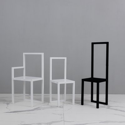 Postmodern Metal Side Chair by Robert Wilson-KQX-1773643