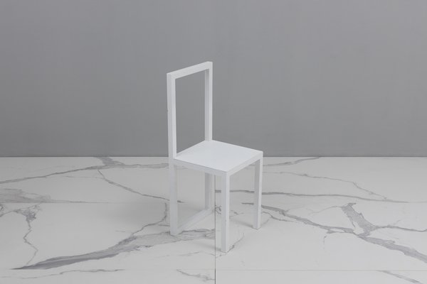 Postmodern Metal Side Chair by Robert Wilson-KQX-1773643