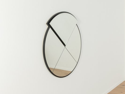 Postmodern Mirror on Black Plate, 1980s-GPP-1822565