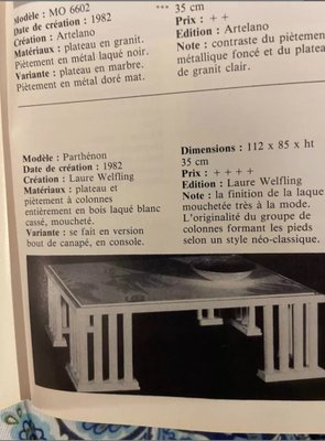 Postmodern Parthenon Table by Laure Welfling, 1980s-VAM-1765886