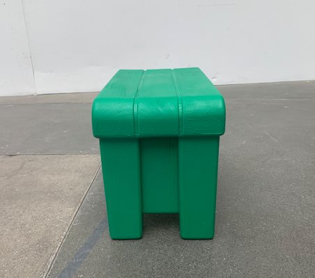 Postmodern Plastic Faux Wood Stool-UAH-1141801