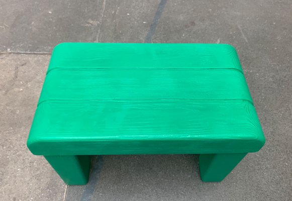 Postmodern Plastic Faux Wood Stool-UAH-1141801