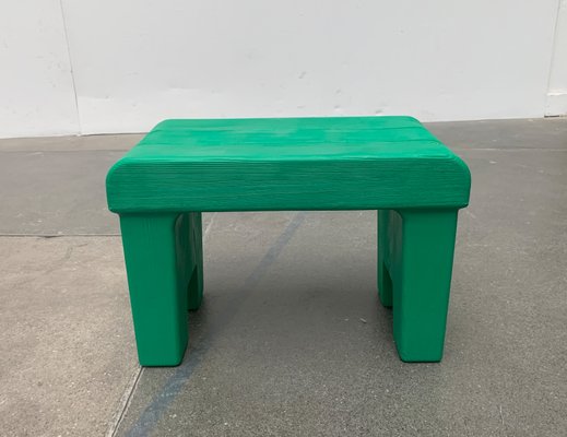 Postmodern Plastic Faux Wood Stool-UAH-1141801