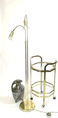 Postmodern Polished Brass Floor Lamp, 1990s-UWE-1408091