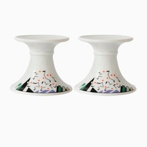 Postmodern Porcelain Candleholders from Seltmann Weiden, 1980s, Set of 2-IXK-1438411