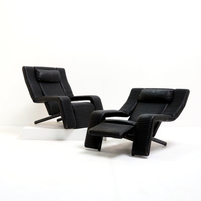 Postmodern Reclining Lounge Chairs by G.P. Vitelli & T. Ammannati for Brunati, Italy, 1990s, Set of 2-SV-1823817