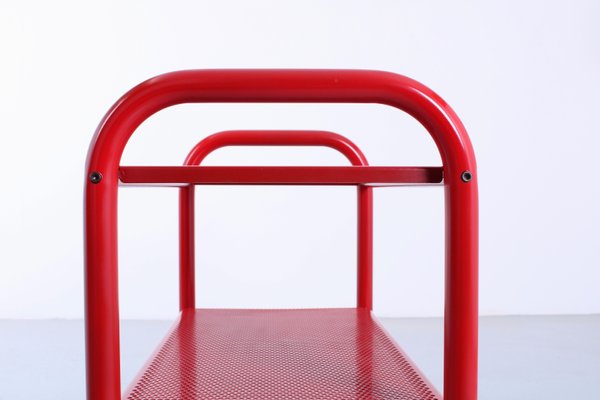 Postmodern Red Metal Trolley by Habitat, 1980s-XT-2034933