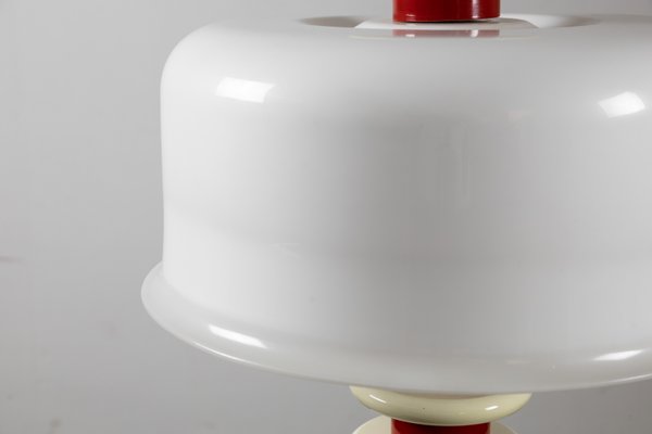 Postmodern Red & White Floor Lamp, 1970s-LMR-1437655