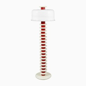 Postmodern Red & White Floor Lamp, 1970s-LMR-1437655