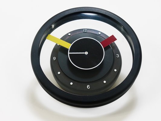 Postmodern Round Pop Art Desk or Table Clock, Italy, 1990s-MWV-1719807