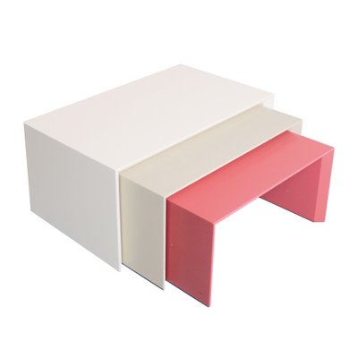 Postmodern Side Tables Model 514 attributed to Leolux, 1980s, Set of 3-XT-2042066