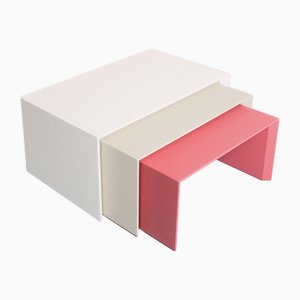 Postmodern Side Tables Model 514 attributed to Leolux, 1980s, Set of 3-XT-2042066