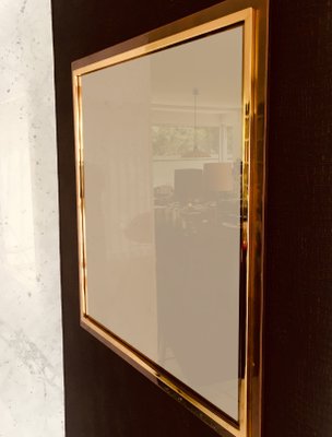 Postmodern Square Bronze Mirror from Belgo Chrom, Belgium, 1980s-RQV-999495