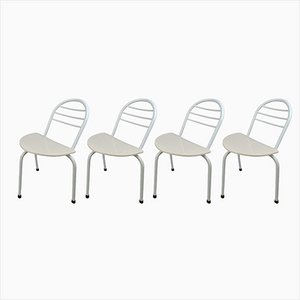 Postmodern Tripod Dining Chairs, 1980s, Set of 4-IRH-1811351