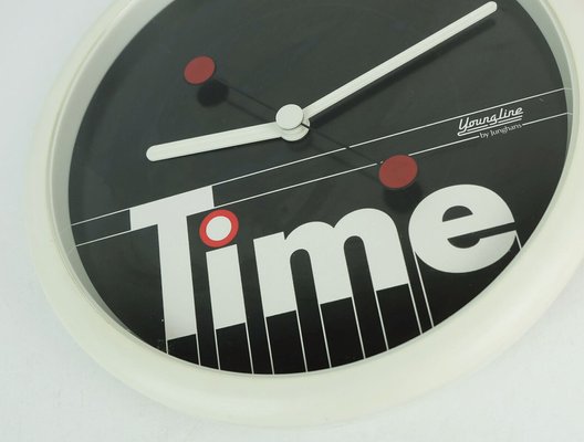 Postmodern Wall Clock Kitchen Clock from Junghans Youngline, 1980s-FH-1727850