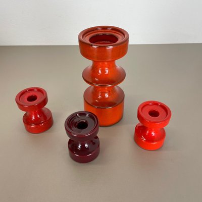 Pottery Candleholder by Cari Zalloni for Steuler, Germany, 1970s, Set of 4-QZ-1149884