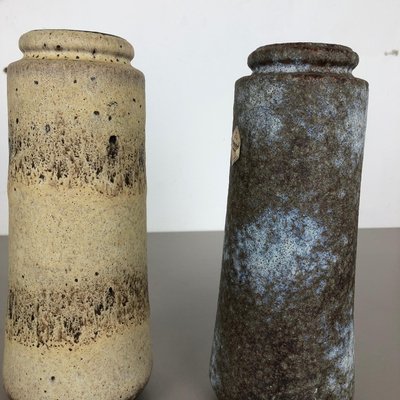 Pottery Fat Lava 206-26 Vases by Scheurich, Germany, 1970s, Set of 2-QZ-1147713