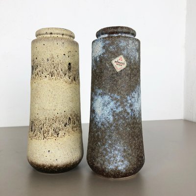 Pottery Fat Lava 206-26 Vases by Scheurich, Germany, 1970s, Set of 2-QZ-1147713