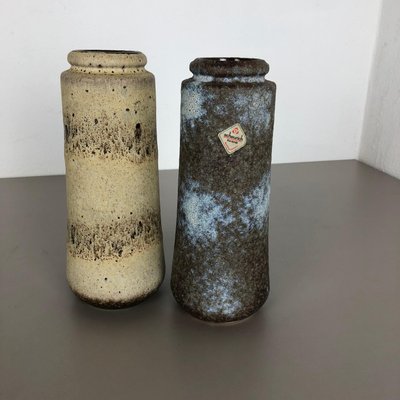 Pottery Fat Lava 206-26 Vases by Scheurich, Germany, 1970s, Set of 2-QZ-1147713