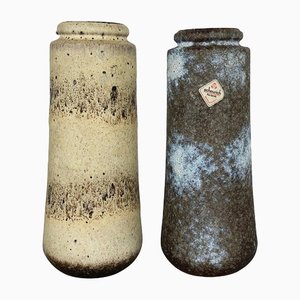 Pottery Fat Lava 206-26 Vases by Scheurich, Germany, 1970s, Set of 2-QZ-1147713