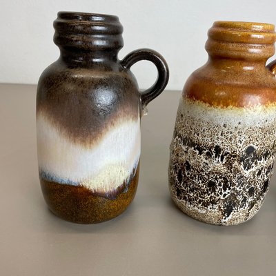 Pottery Fat Lava 413-20 Vases from Scheurich, 1970s, Germany, Set of 3-QZ-1151873