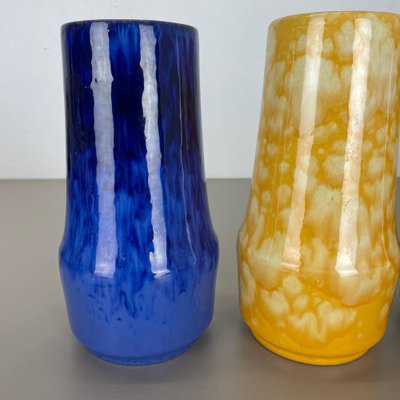 Pottery Fat Lava Supercolor Vases from Scheurich, Germany, 1970s, Set of 3-QZ-1298041