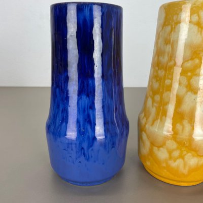 Pottery Fat Lava Supercolor Vases from Scheurich, Germany, 1970s, Set of 3-QZ-1298041