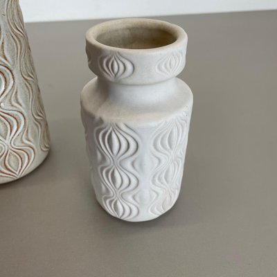 Pottery Fat Lava Vases from Scheurich, Germany, 1970s, Set of 3-QZ-1052889