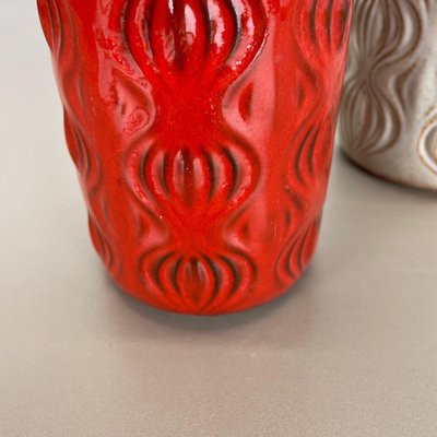 Pottery Fat Lava Vases from Scheurich, Germany, 1970s, Set of 3-QZ-1052889