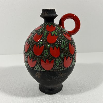 Pottery Vase Tulipani Rossi from Alvino Bagni, 1970s-TU-2032242