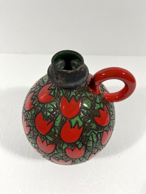 Pottery Vase Tulipani Rossi from Alvino Bagni, 1970s-TU-2032242