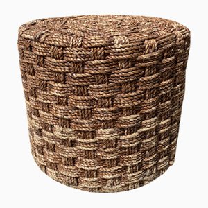 Pouf in Braided Cord, 1970s-SSK-931012