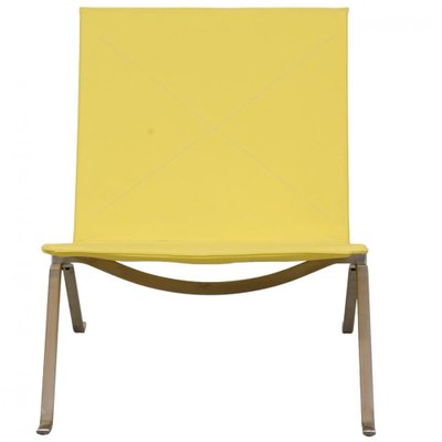 Poul Kjærholm Pk-22 Lounge Chair in Yellow Fabric by Poul Kjærholm for Fritz Hansen, 2000s-MTD-1719779