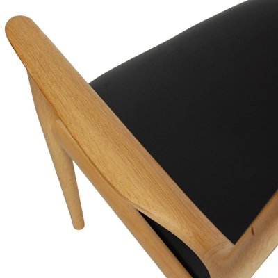 Pp-513 Armchair in Oak and Black Leather by Hans Wegner, 1990s-MTD-1805040