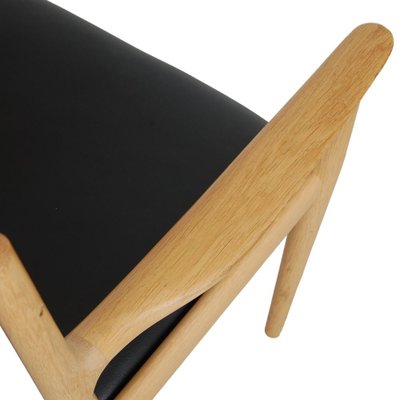 Pp-513 Armchair in Oak and Black Leather by Hans Wegner, 1990s-MTD-1805040