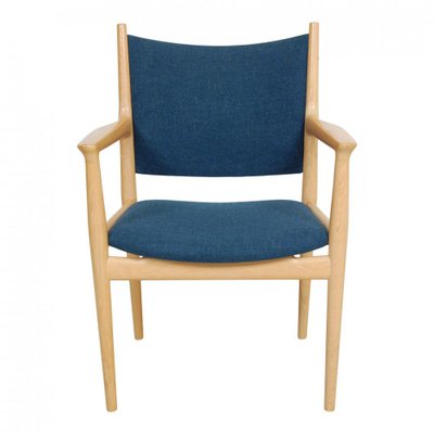 PP-513 Armchair in Oak & Blue Hallingdal Fabric by Hans J. Wegner for PP Møbler, 2000s-MTD-1400475