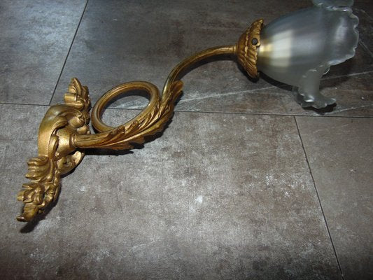 Pre-War Brass Wall Sconce-CAQ-1335403