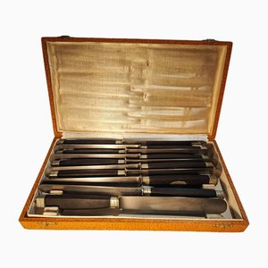 Pre-War Licot Namur Plates and Knives in Case, Set of 10-CAQ-1780000