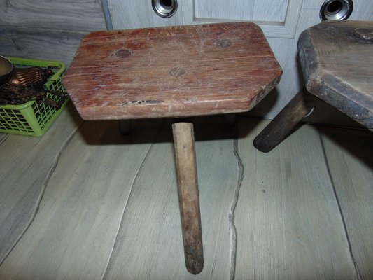 Pre-War Wooden Chairs or Stools, Set of 2-CAQ-1189114