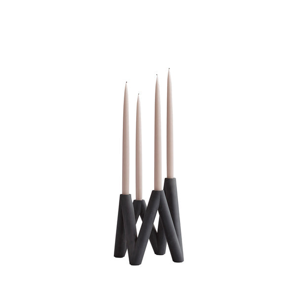 W Ceramic Candle Holder by 101 Copenhagen #Black