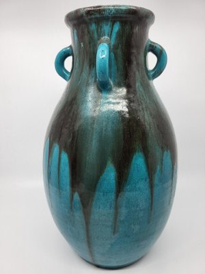 Primavera Vase in Spring in French Blue Ceramic from Primavera, 20th Century-QCI-2018502