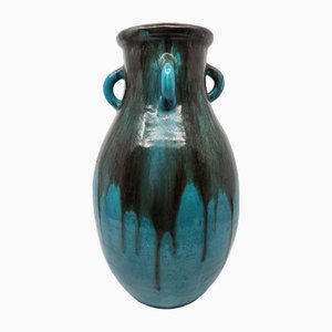 Primavera Vase in Spring in French Blue Ceramic from Primavera, 20th Century-QCI-2018502