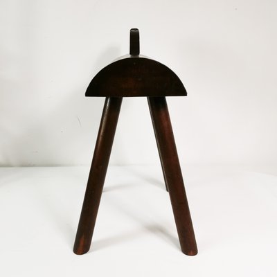 Primitivist Wooden Stool, Germany, 1950s-ZTG-2018328