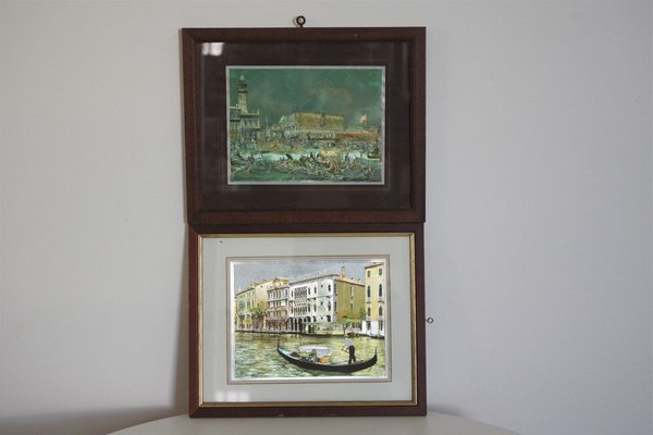 Prints of Venice with Reflections, 1970s, Set of 2-KNM-914726